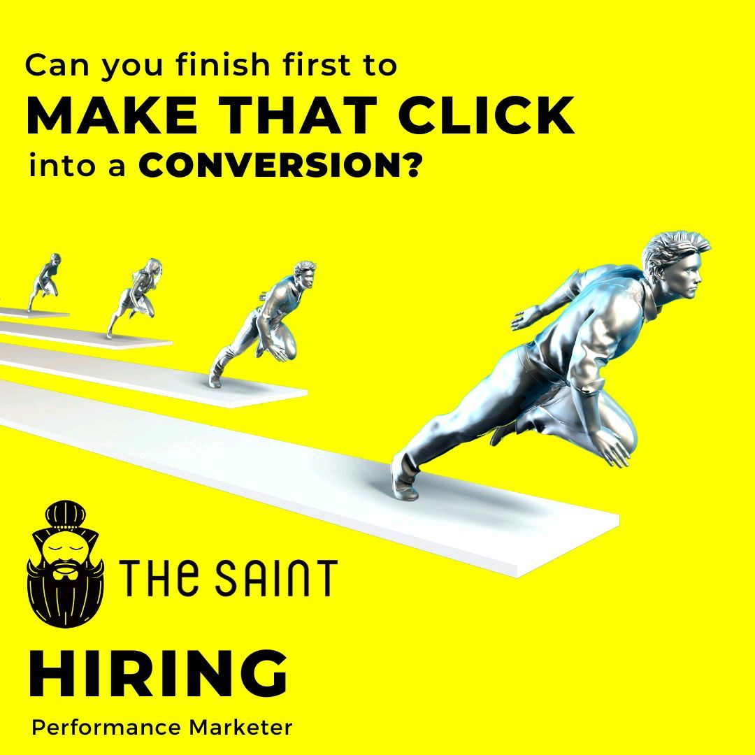 Ever wanted nothing more than a result oriented career for yourself and see your efforts manifest themselves in the form of conversions? Guess what, you may just be what we're looking for! Drop us a DM and get in touch! This could be the start of something amazing! 
.
.
.
#thesaint #chandigarh #tricity #designagency #socialmediaagency #creativeagency #brandingagency #designstudio #brandidentity #branding #digitalagency #hiringnow #hiring #NowHiring #jobs #jobseekers #freshersjobs #jobvacancies #strategy #strategist #performancemarketing #performancemarketer #digitalmarketing #digitalmarketer #metaads #googleads #fbads #instaads